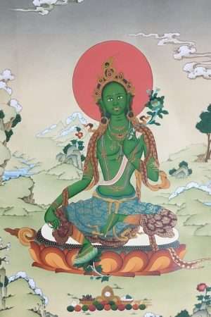 GREEN TARA THANGKA