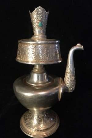 BUDDHIST INITIATION VASE / BOMBA 19cm SILVER