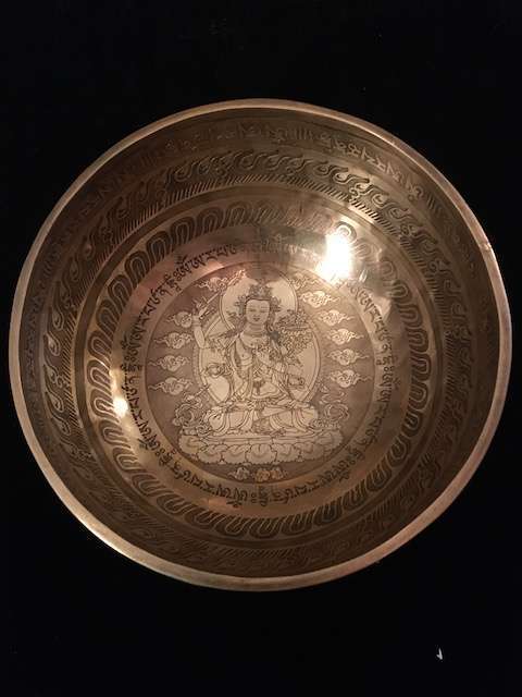 MANJUSRI Etched Singing Bowl  25cm