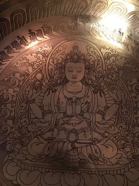 AVALOKITESVARA Etched Singing Bowl  25cm - Image 4