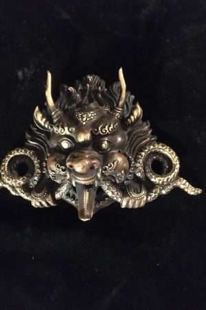 Chepphu Mask hanging brass 18cm