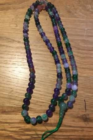 PURPLE FLUORITE MALA 7mm