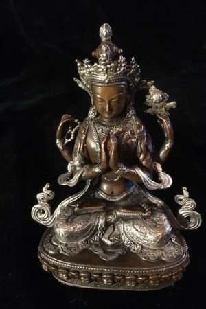 AVALOKITESVARA STATUE 10cm copper