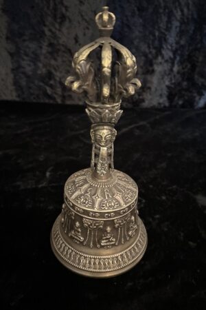 Nine prong Vajra and Bell set 23 cm
