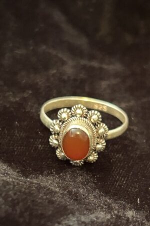 SILVER and CARNELIAN Ring