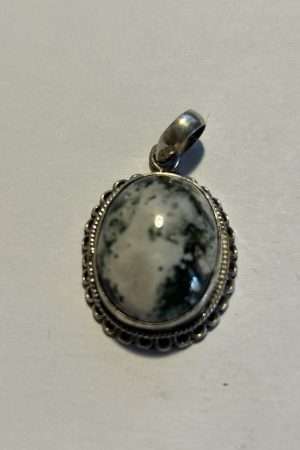 JASPER silver pendant 3cm
