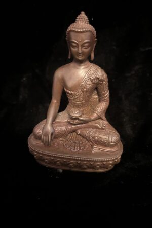 BUDDHA STATUE 10cm copper  Fine  hand carved finish