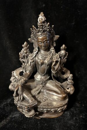 GREEN TARA STATUE 15cm  Copper