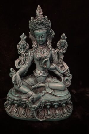 GREEN Tara statue resin 16cm