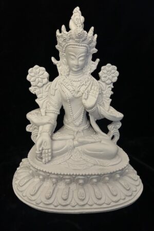 WHITE TARA  RESIN STATUE 23cm