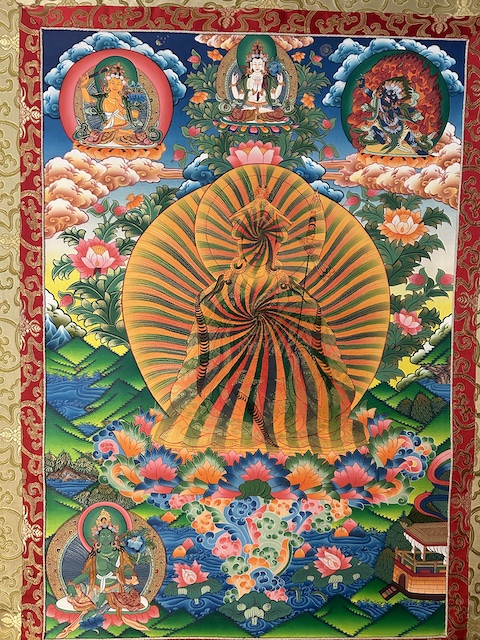 Padmasambhava Thangka Rainbow Guru