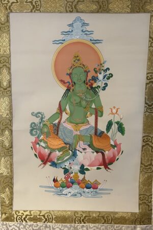 GREEN TARA THANGKA
