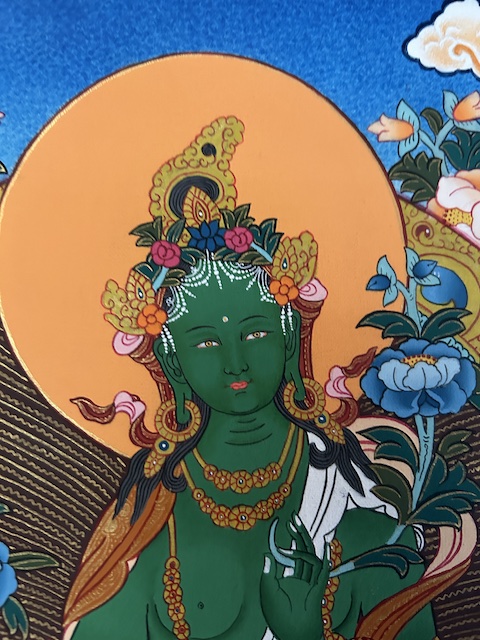 Green Tara thangka - Image 7