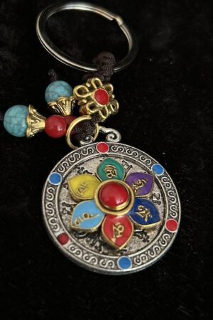 LOTUS OM MANE PADME HUM KEY RING/ HANGING 5 cm