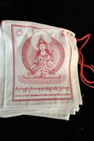 White Tara prayer flag 23cm