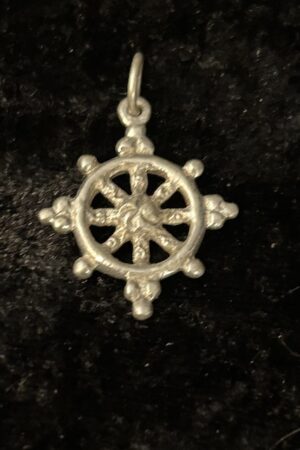 Dharmachakra pendant 1.5cm silver