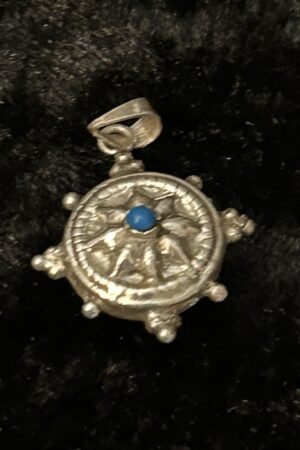 Dharmachakra pendant 1.5cm silver