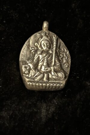 Small Padmasambhava silver pendant 3cm