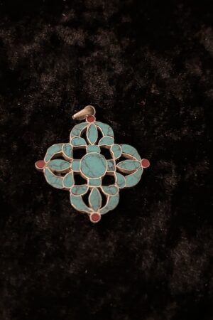 DOUBLE VAJRA SILVER PENDANT 3.5cm