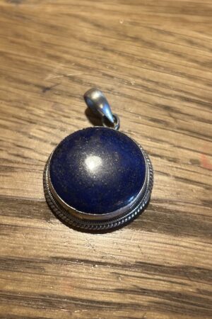 Lapis silver pendant  2.5cm