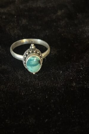 SILVER TURQUOISE Ring 1cm