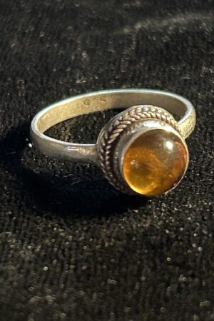 SILVER AMBER Ring