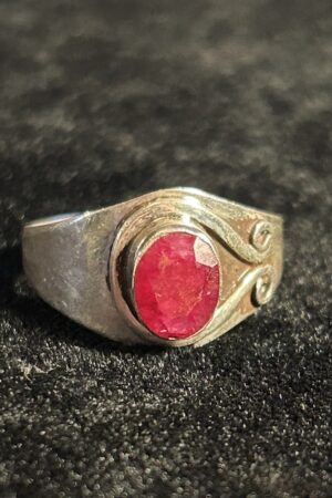 SILVER RUBY Ring