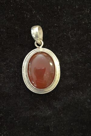 CARNELIAN silver pendant 3cm