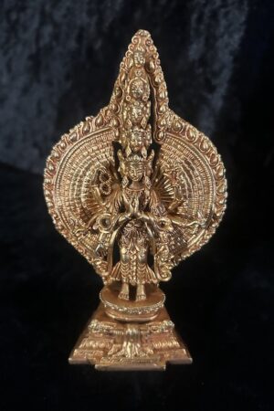 1000 armed Avalokitesvara statue 15cm GOLD PLATED