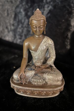 RATNASAMBHAVA STATUE 10cm copper  / SILVER Fine  hand carved finish