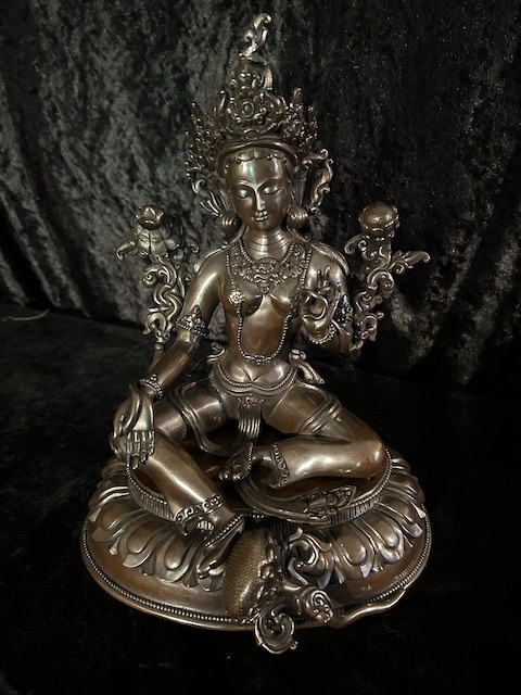 Green Tara statue